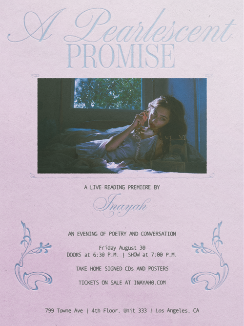 A Pearlescent Promise: An Exclusive Live Reading/Collection Release Evening with Inayah